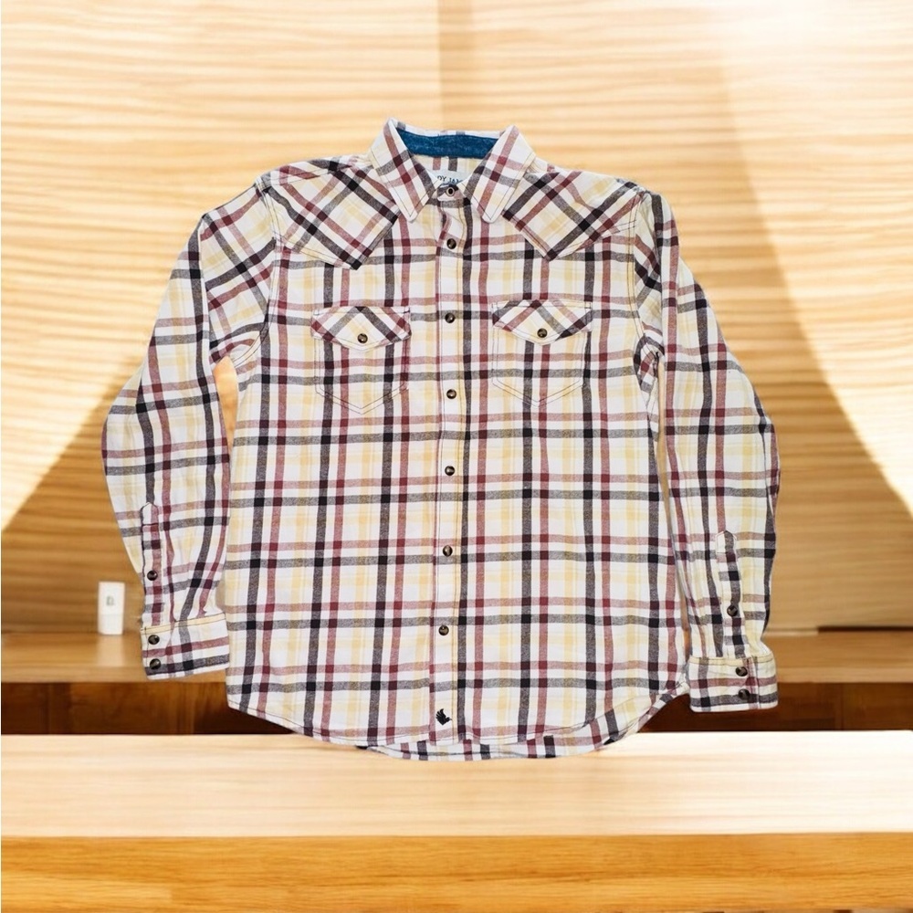 Cody James Mens Western Button Up Long Sleeve Cotton Plaid Shirt Small